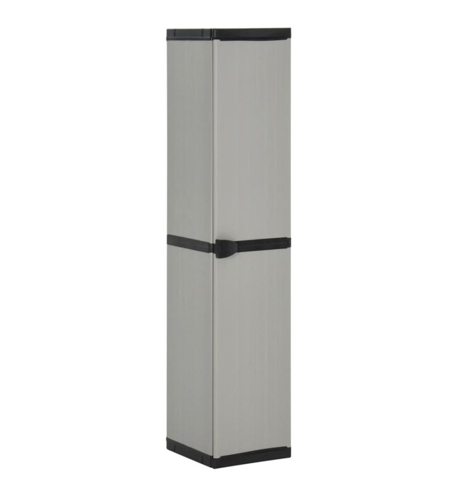 Armoire de rangement de jardin 3 étagères Gris/noir 34x40x168cm