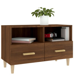 Meuble TV Chêne marron 80x36x50 cm Bois d'ingénierie