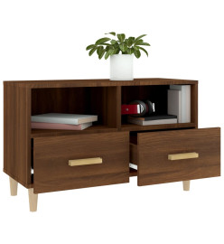 Meuble TV Chêne marron 80x36x50 cm Bois d'ingénierie