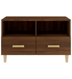 Meuble TV Chêne marron 80x36x50 cm Bois d'ingénierie