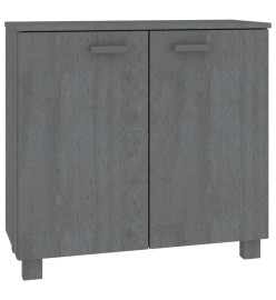 Buffet HAMAR Gris foncé 85x35x80 cm Bois massif de pin