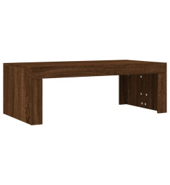 Table basse chêne marron 102x50x36 cm bois d'ingénierie