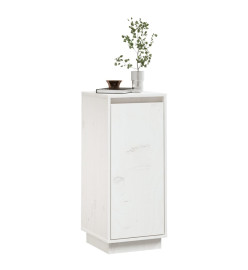 Buffet Blanc 31,5x34x75 cm Bois massif de pin