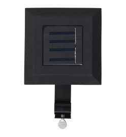 Lampes solaires à LED carrées d'extérieur 12 pcs 12 cm Noir