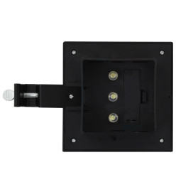 Lampes solaires à LED carrées d'extérieur 12 pcs 12 cm Noir