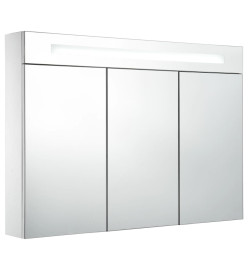 Armoire de salle de bain à miroir LED 88x13x62 cm