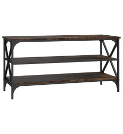 Meuble TV Chêne fumé 100x40x50 cm Bois d'ingénierie