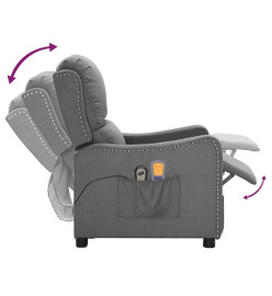 Fauteuil électrique de massage Gris clair Tissu