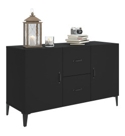 Buffet noir 100x36x60 cm bois d'ingénierie