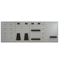 Panneaux perforés muraux 4 pcs 40x58 cm Acier