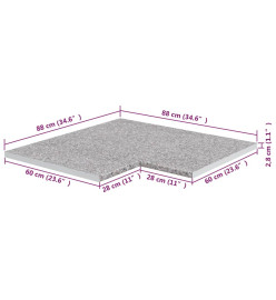 Comptoir d'angle de cuisine Gris avec texture granit Aggloméré