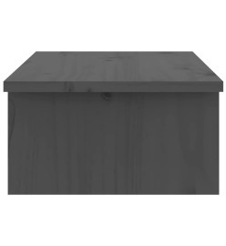 Support de moniteur Gris 50x27x15 cm Bois de pin solide