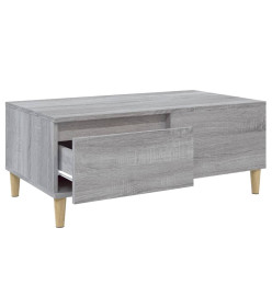 Table basse Sonoma gris 90x50x36,5 cm Bois d'ingénierie