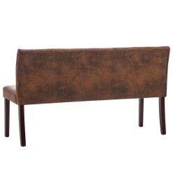 Banc 148,5 cm Marron Similicuir daim