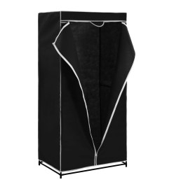 2 pcs Garde-robes Noir 75x50x160 cm