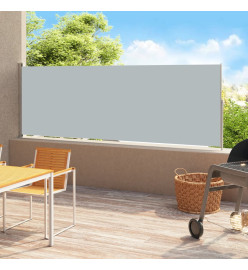 Auvent latéral rétractable de patio 180x500 cm Gris