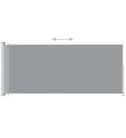 Auvent latéral rétractable de patio 180x500 cm Gris