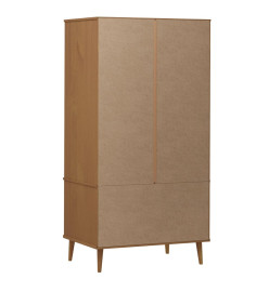 Garde-robe MOLDE Marron 90x55x175 cm Bois massif de pin