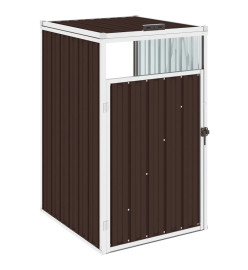 Abri de poubelle Marron 72x81x121 cm Acier