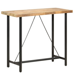 Table de bar 120x58x107 cm Bois de manguier brut