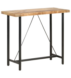 Table de bar 120x58x107 cm Bois de manguier brut