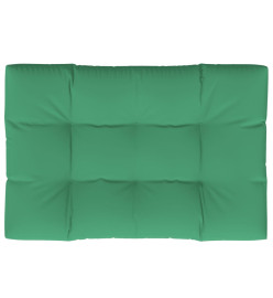 Coussin de palette vert 120x80x12 cm tissu