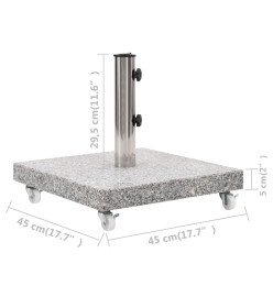 Socle de parasol Granite 30 kg Carré Gris