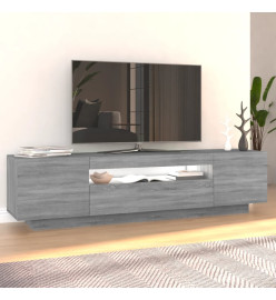 Meuble TV avec lumières LED Sonoma gris 160x35x40 cm