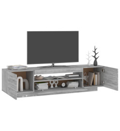 Meuble TV avec lumières LED Sonoma gris 160x35x40 cm