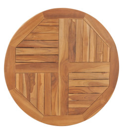 Dessus de table Bois de teck solide Rond 2,5 cm 80 cm