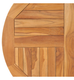 Dessus de table Bois de teck solide Rond 2,5 cm 80 cm