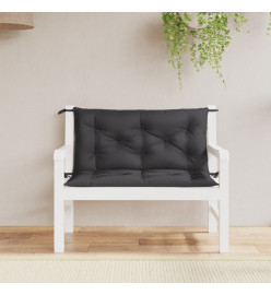 Coussins de banc de jardin 2 pcs noir 100x50x7 cm tissu Oxford