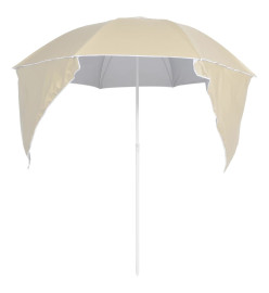 Parasol de plage avec parois latérales Sableux 215 cm