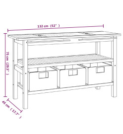 Armoire de salle de bain et lavabos en marbre crème Teck massif