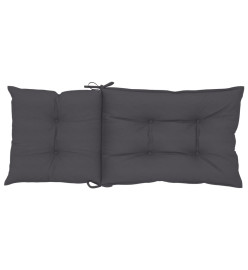 Coussins de chaise de jardin à dossier haut lot de 6 anthracite