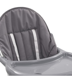 Chaise haute pour bébé Gris et blanc