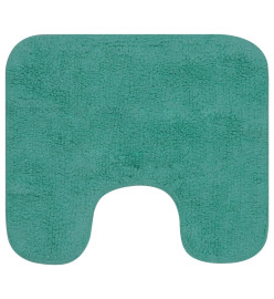 Tapis de salle de bain 2 pcs Tissu Turquoise