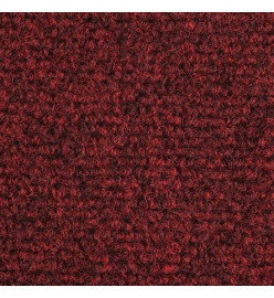 Tapis autoadhésifs de marches 10 pcs Rouge 56x17x3cm Aiguilleté