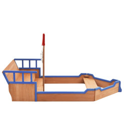 Bac à sable bateau pirate Bois de sapin 190x94,5x101 cm