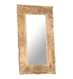 Miroir 80x50 cm Bois de manguier massif