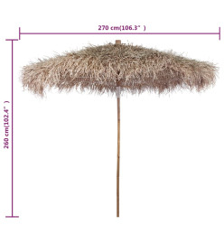 Parasol en bambou avec toit en feuille de bananier 270 cm