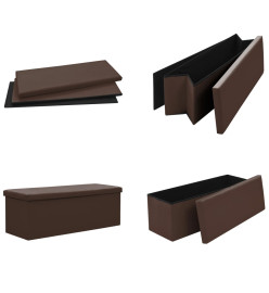 Banc de rangement pliable Marron PVC