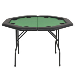 Table de poker pliable pour 8 joueurs 2 plis Octogonale Vert