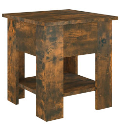 Table basse Chêne fumé 40x40x42 cm Bois d'ingénierie