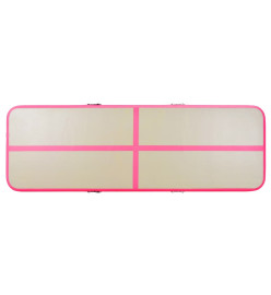 Tapis gonflable de gymnastique avec pompe 500x100x10cm PVC Rose