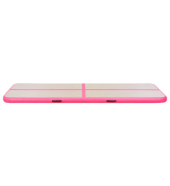 Tapis gonflable de gymnastique avec pompe 500x100x10cm PVC Rose