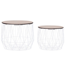 Tables basses 2 pcs Blanc