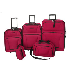 Set de valises rouges 5 pièces