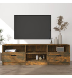 Meuble TV Chêne fumé 150x33,5x45 cm Bois d'ingénierie