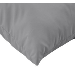 Coussins de palette 2 pcs gris tissu